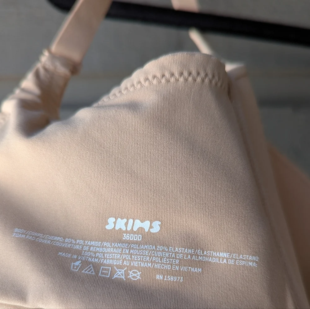 SKIMS Smooth Nude Beige Underwire T-Shirt Bra Size 36DDD - Picture 4 of 5